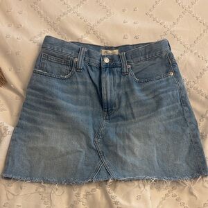 Madewell Light Blue Denim Mini Skirt